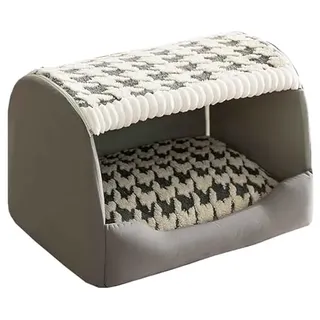 Katzenhöhle Bett Hundehöhle Bett - Warmes Haus mit Abnehmbarem Waschbarem Kissen und Rutschfester Unterseite für Kleine bis Große Katzen und Hunde