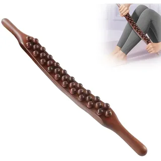 Gua Sha Wooden Therapy Stab, Gua Sha Wooden Therapy Stab, Holz Scraping Stick für Ganzkörper, Ideal für Rücken Bauch Schulter Massage, Home & Wellness Nutzung (Kaffee-1 Stück)