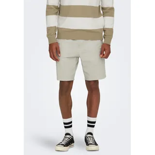 Only & Sons Shorts Leinenanteil, Gummibund, für Herren, 261395 beige S
