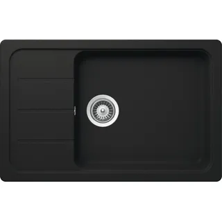 D-100LS Onyx (FOMD100LSAGON) Unterschrank 60 cm Einbauspüle aufliegend CRISTALITE®