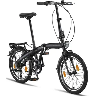 Licorne Bike Conseres Premium Falt Bike in 20 Zoll - Fahrrad für Herren, Jungen, Mädchen und Damen - Shimano 6 Gang-Schaltung - Hollandfahrrad  Zoll:20;Farbe:Schwarz