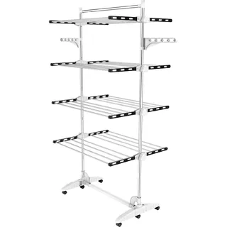 Todeco Wäscheständer Turm 4 Ebenen schwarz