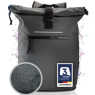 LANGENBERG Trenton Rolltop Rucksack - Wasserdichter Rucksack mit bequemen Schultergurten - Laptop Rucksack Herren und Damen - Wasserfester Rucksack groß mit 30 Liter Volumen - 46 x 42 x 13