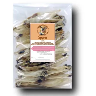 Spyrus Hasenohren ohne Fell Hunde Snack,Kaninchenohren ohne Fell,Naturprodukt für Hunde,Reich an Vitaminen & Mineralien|Snack für zwischendurch(400g)