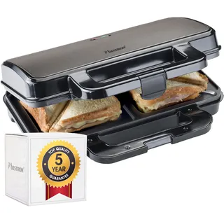 Bestron XL Sandwichmaker Antihaftbeschichteter Sandwich Toaster