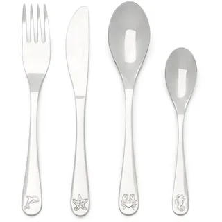 Zilverstad Kinderbesteck "Meerestiere" 4-teilig Edelstahl rostfrei