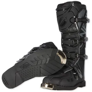 O'NEAL Motocross Stiefel TRIBUTE Boot I MX Enduro I Stabile Motorradschuhe Herren & Damen mit Sohlenschutz I Motorradstiefel ergonomisch I Schwarz I Größe 43/10
