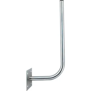 PremiumX 30cm Wandhalter 70cm Mast Stahl verzinkt Ø 38mm große Platte Wetterstation Wand-Halterung extra lang