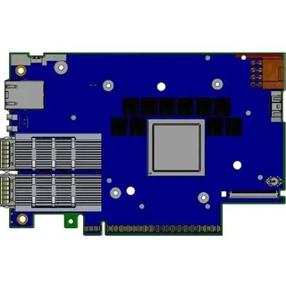 NVIDIA BlueField-3 B3210E E-Series FHHL DPU, 100GbE, Netzwerkkarte, Schwarz