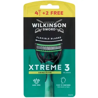 Wilkinson Sword Xtreme 3 Sensitive Einweg-Rasierer für Herren 6 St.