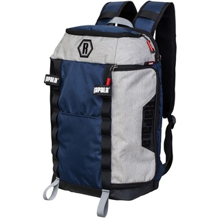 Rapala - Rucksack zum Angeln Countdown Backpack - Angeltasche mit Brustgurt - gepolsterte Gurte - Ruten- und Köderhaken - Angelrucksack mit Belüfteter Rückseite - mehrere Fächer - Blau/Grau/Schwarz,