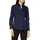 Damen Women slim Longsleeve Cotton Bluse Dunkelblau 38