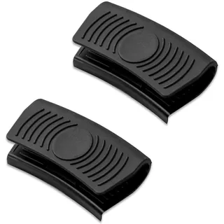 Feztgvofa 2 Stück Silikongriffe für Töpfe, Topfgriff Hitzeschutz,Multifunktions-Topfgriffe Schutzhülle,Topfgriffe Hitzeschutzhandschuhe für Wärmeisolierend,Finger Schützen,Kochen Backen(Schwarz)
