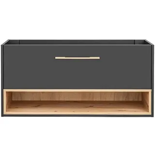 Lomadox Bologna-56 120 x 57 x 46 cm anthrazit/braun