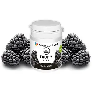 Food Colours Natürliches Farbstoffpulver Fruity Line BLACKBERRY 15G Natürliches Färbepulver für Cremes, Zuckerguss, Biskuitteig Lebensmittelfarbstoff in Pulverform für Getränke, Gelees