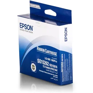 Original Farbbänder passend für Epson LQ 860 Epson 7762, LQ680 / 7762 15262 C13S015016 C13S015262 S015016 S015262 - Premium Nylonband - Schwarz