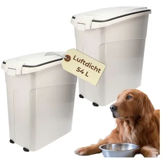 GarPet 2er Set Futtertonne Luftdicht mit Deckel Futtertonne Pferd Hund Hundefutter Aufbewahrung Hundefutter Box Trockenfutter Aufbewahrung Futterbox 54 L