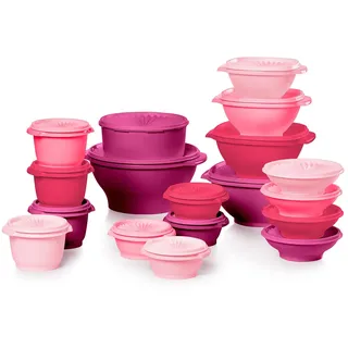 Tupperware Heritage Collection Frischhaltedosen-Set, 36-teilig, Vintage-Pink, spülmaschinenfest und BPA-frei (18 Behälter, 18 Deckel)