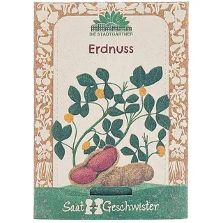 Saatgut Erdnuss von "Die Stadtgärtner" – Samenfest & hochwertig | Erdnuss-Samen zum Selbstanbauen | Liebevolles Design & nachhaltige Verpackung aus Zuckerrohrpapier