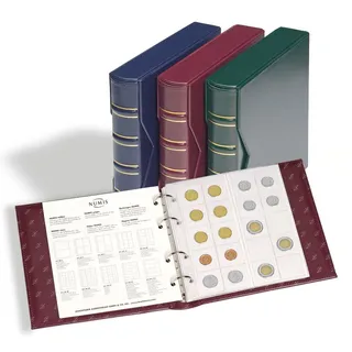 Leuchtturm Sammelalbum NUMIS Classic-Design inkl. Schutzkassette, Rot