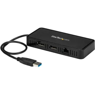 Startech USBA2DPGB USB auf Dual DisplayPort Mini Dockingstation Schwarz