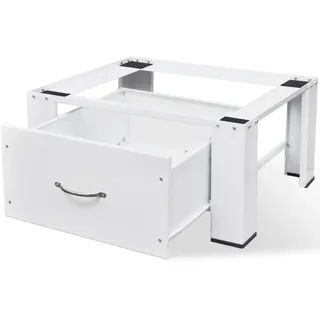 vidaXL Untergestell für Waschmaschine mit Schublade Weiß
