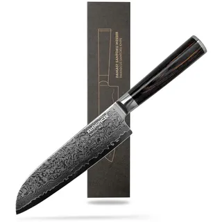 Reishunger Damast Santokumesser 31 cm Schwarz