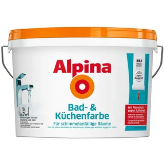Alpina Bad- und Küchenfarbe Weiß matt 1 l