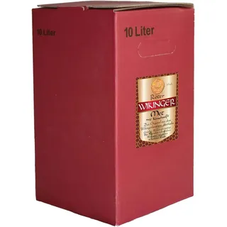 Wikinger Roter Met, Honigwein mit Kirschsaft 6% vol., 10 L Bag in Box | Fruchtig-aromatisch mit feinen Blütenhonignoten, Pur, als Aperitif oder heißer Met-Grog, Ideal für Mittelalterfeste & Partys