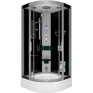 AcquaVapore Dampfdusche Duschtempel Sauna Dusche Duschkabine D46-53T2-EC 90x90 cm Mit 2k Scheiben Versiegelung