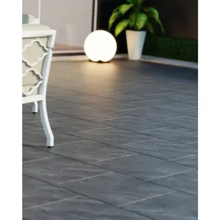 HORI Terrassenplatte HORI Terrassenplatten Feinsteinzeug Steinoptik, Boden für Outdoor, Feinsteinzeug 60x60, Anthrazit, Feinsteinzeug, Massiv, Rutschhemmend grau