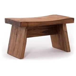 DESIGN DELIGHTS Fusshocker, Honig, Holz, 29x18x19 cm, Wohnzimmer, Hocker, Sitzhocker