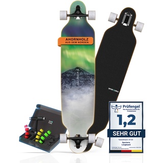 Sporterra Longboard [Winter-Angebot] - Longboard Erwachsene und Kinder - Optimiert bis ins kleinste Detail für unvergessliche Abenteuer auf dem Long Board