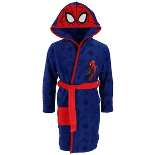 Spiderman Kinderbademantel Kinder Bademantel – Kuscheliger Morgenmantel, Polyester, Kapuze, Bindegürtel, Bindegürtel, extra weich und vielseitig eimsetzbar 98/104