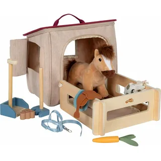 Small Foot Company Small foot Spielset Pferd mit Stall und Zubehör in der Tasche