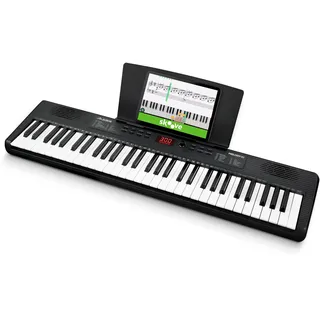 Alesis Melody 61 Keyboard Piano für Einsteiger mit 61 Tasten, Lautsprechern, Tablet-/Notenablage, 300 Sounds und Musiklektionen