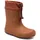 Kid s Thermo Gummistiefel Gr 28 braun/rot