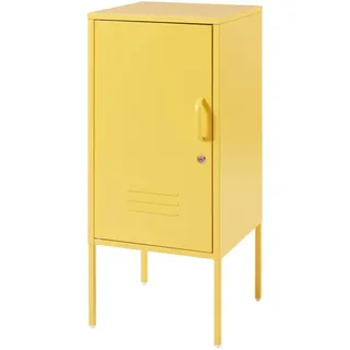 [en.casa] Nachtschrank Hausjärvi 82x35x35 cm Stahl Gelb
