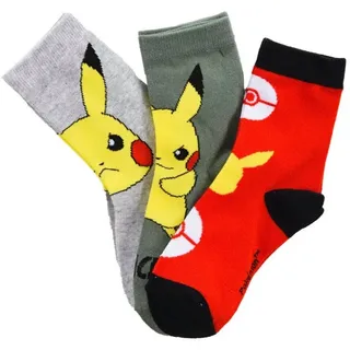 POKÉMON Socken 3er Pack Pikatchu Kindersocken Pokémon 27/30