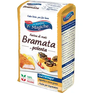 Lo Conte Le Farine Magiche Farina Di Mais Bramata Maismehl für Polenta 1kg