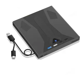 Tuidzljd Externer Blu-Ray-Laufwerk Optisches Blu-Ray-Laufwerk Unterstützt 100G-Disc USB 3.0 und Typ-C DVD/CD/BD-Player für PC Laptop Desktop 3D Optisches Bluray-Laufwerk