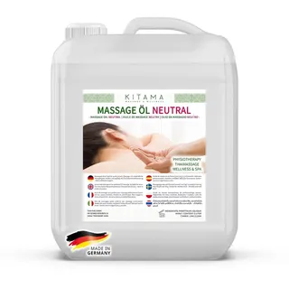 Kitama Massageöl neutral 5l ohne Duft für Physiotherapie Thai-Massage Spa