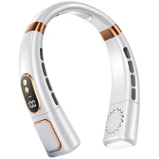 Premium Upgraded Cooling Neck Fan Air Cooler Nackenventilator Mit Kühlung (Weiß)