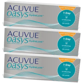 ACUVUE OASYS 1-Day for Astigmatism 90er with HydraLuxe Tageslins