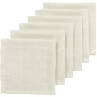Meyco Baby Spucktücher - Größe 30x30cm - 6-Pack - Musselin Spucktücher - 100% weiche Baumwolle - Oeko Tex Zertifiziert - saugfähig, hautfreundlich & atmungsaktiv - Nature