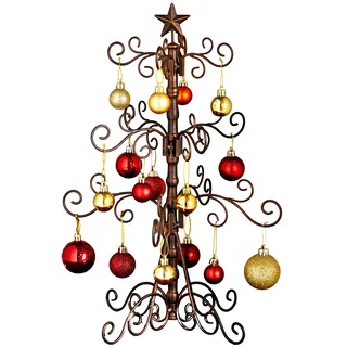 Eldo® Metall-Tannenbaum – weihnachtliche Tischdekoration – verschnörkelte Zweige zum schmücken – Zeitloses Design zu Weihnachten – Höhe: 47,5cm