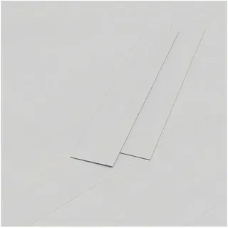 Hago Klebevinylboden 2,23m2 Eiche hell Weiß Holzmusterung | 2mm Dicke | Laminat Bodenbelag | Rutschfest | Selbstklebend | PVC 16 Planken | Feuchtraumgeeignet