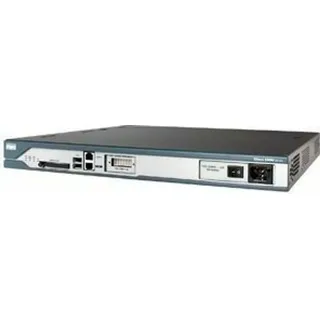 Cisco 2811, 10, 100 Mbit/Sek, ADSL (RJ-11), DSL, IOS, 128-bit AES, 192-bit AES, 256-bit AES, 3DES, DES, 1U - Schwarz/Blau/Silber