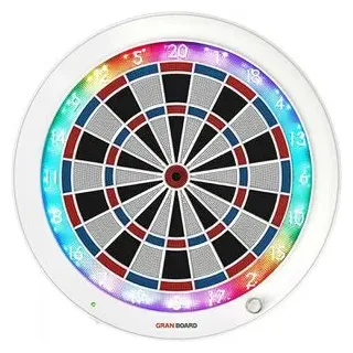 GranBoard Dartscheibe 3s White-Edition Smartboard elektronisch, für Softdarts, aus Kunststoff