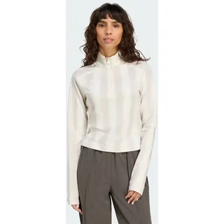 adidas Half-Zip Graphic Football Longsleeve - Off White - XS